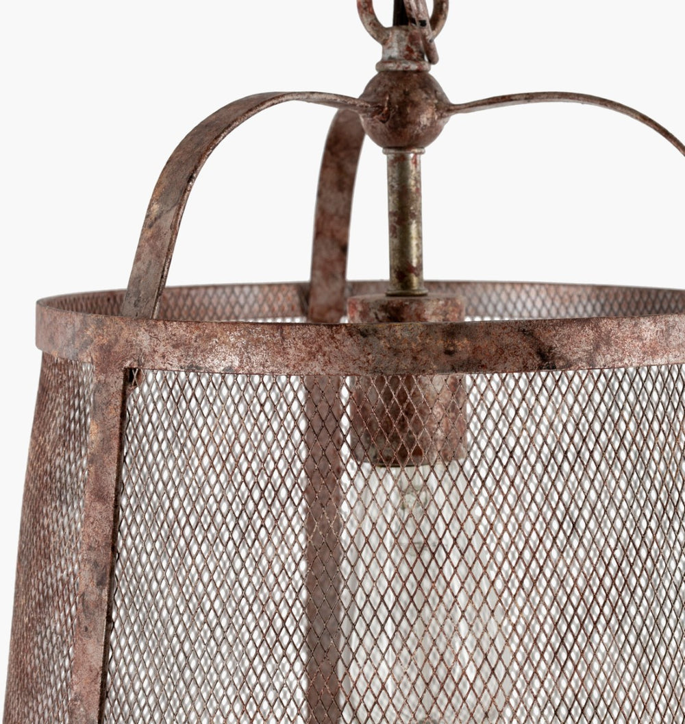 Surya Coleherne Pendant Lighting - Stylish 16"L X 14"W X 14"H Metal Fixture For Stunning Home Decor Fixture, Rust,Shade, Rust,Cord, Black Iron Ceh-001