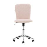 Homelegance By Top-Line Flynn Velvet Wave Pattern Office Chair Pink Velvet
