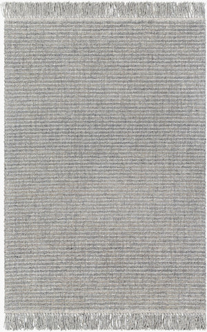 Surya Cecelia 2' X 3' Handcrafted Cottage-style Area Rug With Fringe - Durable Wool & Jute Blend, Versatile Light Gray Wool,Polyester,Jute Cei2301-23