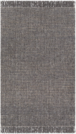 Surya Cecelia 2' X 3' Handcrafted Cottage-style Area Rug With Fringe - Durable Wool & Jute Blend, Versatile Black Wool,Polyester,Jute Cei2303-23