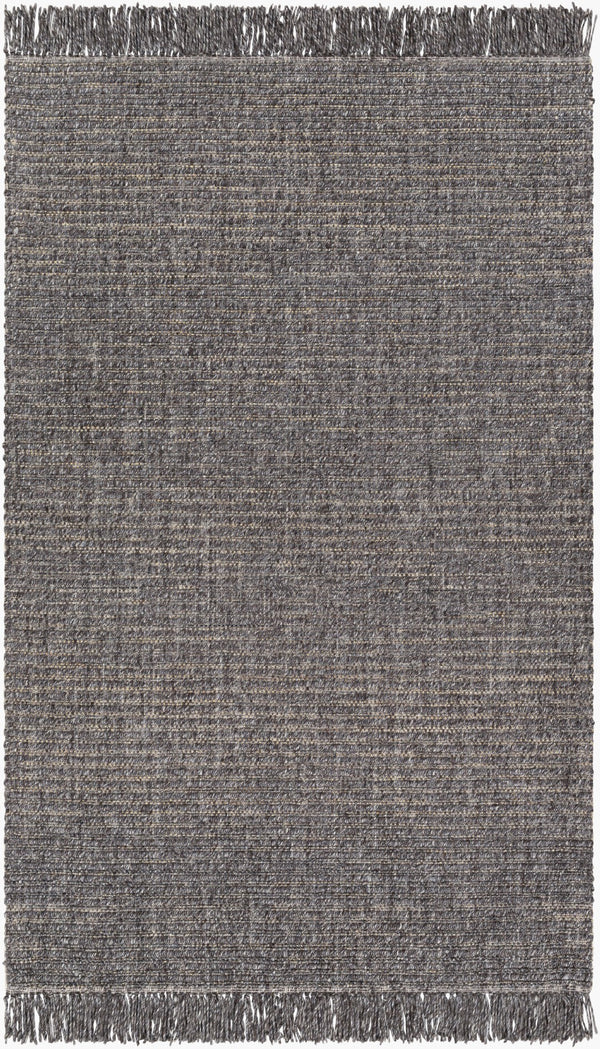 Surya Cecelia 2' X 3' Handcrafted Cottage-style Area Rug With Fringe - Durable Wool & Jute Blend, Versatile Black Wool,Polyester,Jute Cei2303-23