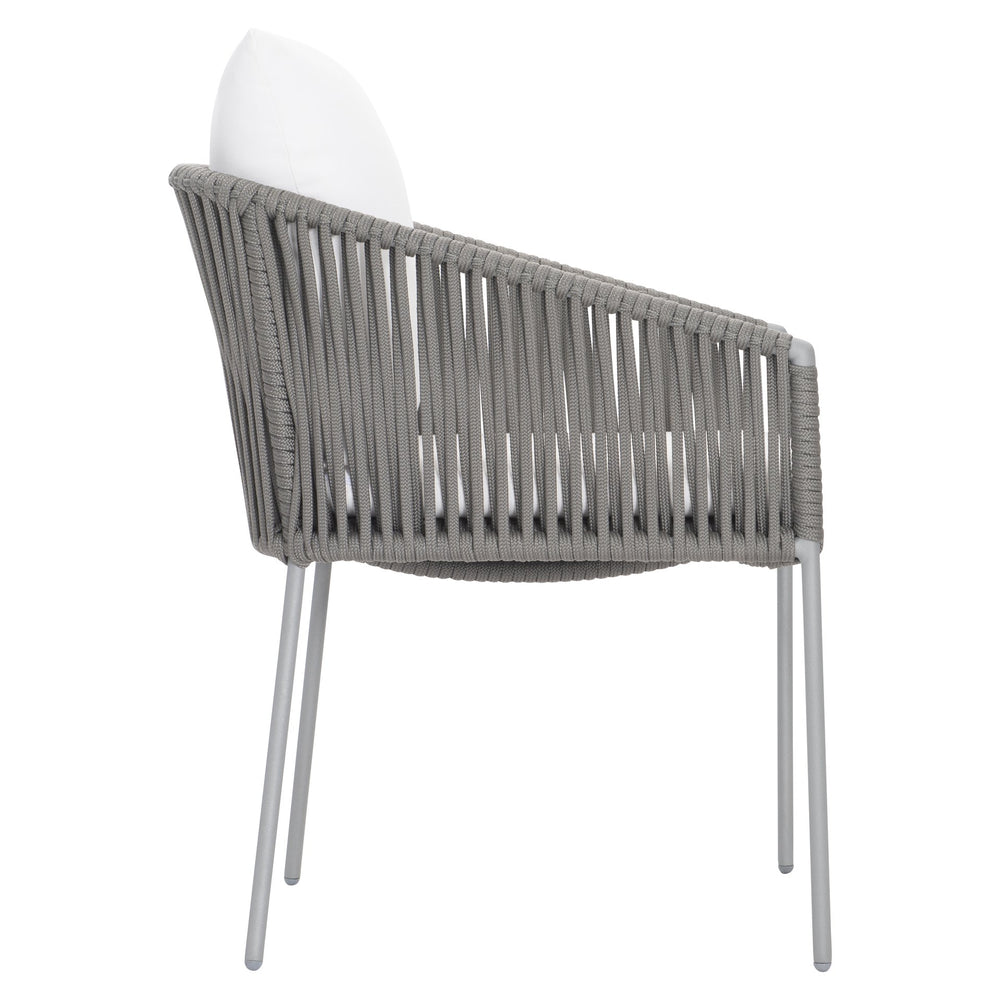 Bernhardt Bernhardt Amalfi Outdoor Arm Chair With Slate Gray Aluminum Frame, Braided Rope & Charcoal Cushions X03542Q