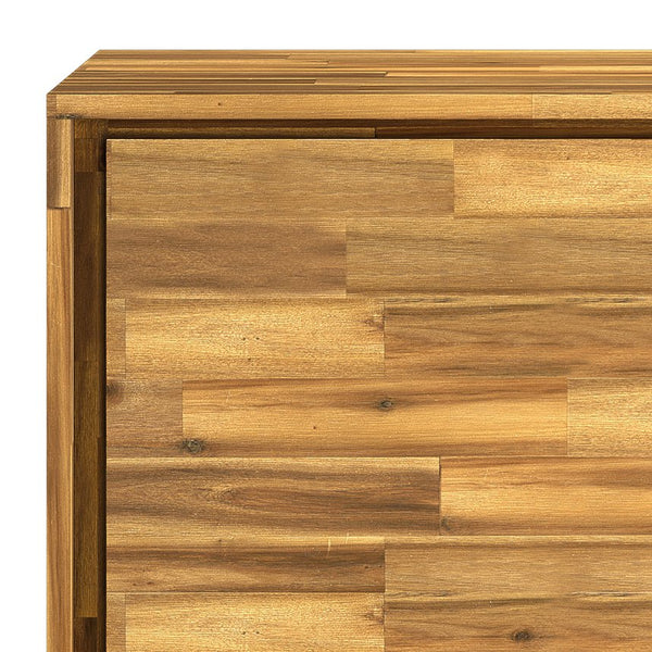 English Elm Lowry - Handcrafted Medium Storage Cabinet In Distressed Golden Wheat With Adjustable Shelves & Metal Accents B136P158856
