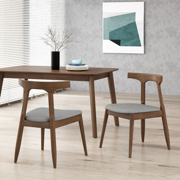 English Elm Dining Chair Set of 2 Curved Back Faux Leather Upholstered Seats for Modern Farmhouse Decor 72662.00