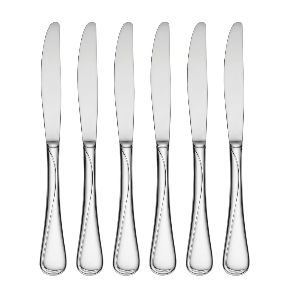 Lenox Oneida Flight Everyday Flatware Dinner Knives, Set of 6 Metallic, STAINLESS METAL 2865006C