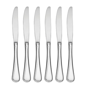 Lenox Oneida Flight Everyday Flatware Dinner Knives, Set of 6 Metallic, STAINLESS METAL 2865006C