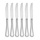 Oneida Flight Stainless Steel Dinner Knives, 6-Piece Set with Mirror Finish and Rust Resistance