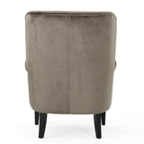 Christopher Knight Home® - Noble House - Tomlin Modern Glam Velvet Club Chair with Nailhead Trim