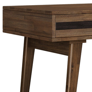 English Elm Clarkson Desk - Handcrafted Solid Acacia Wood In Rustic Natural Aged Brown For Home Office Style B136P158778