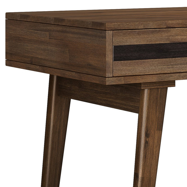 English Elm Clarkson Desk - Handcrafted Solid Acacia Wood In Rustic Natural Aged Brown For Home Office Style B136P158778