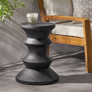 Christopher Knight Home® - Noble House - Adilynn Indoor 22" Light-Weight Concrete Side Table, Black