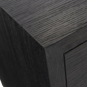 Bernhardt Bernhardt Keali Nightstand With Ebonized Pine Finish, Cast-Aluminum Pulls, Two Soft-Glide Drawers 309234