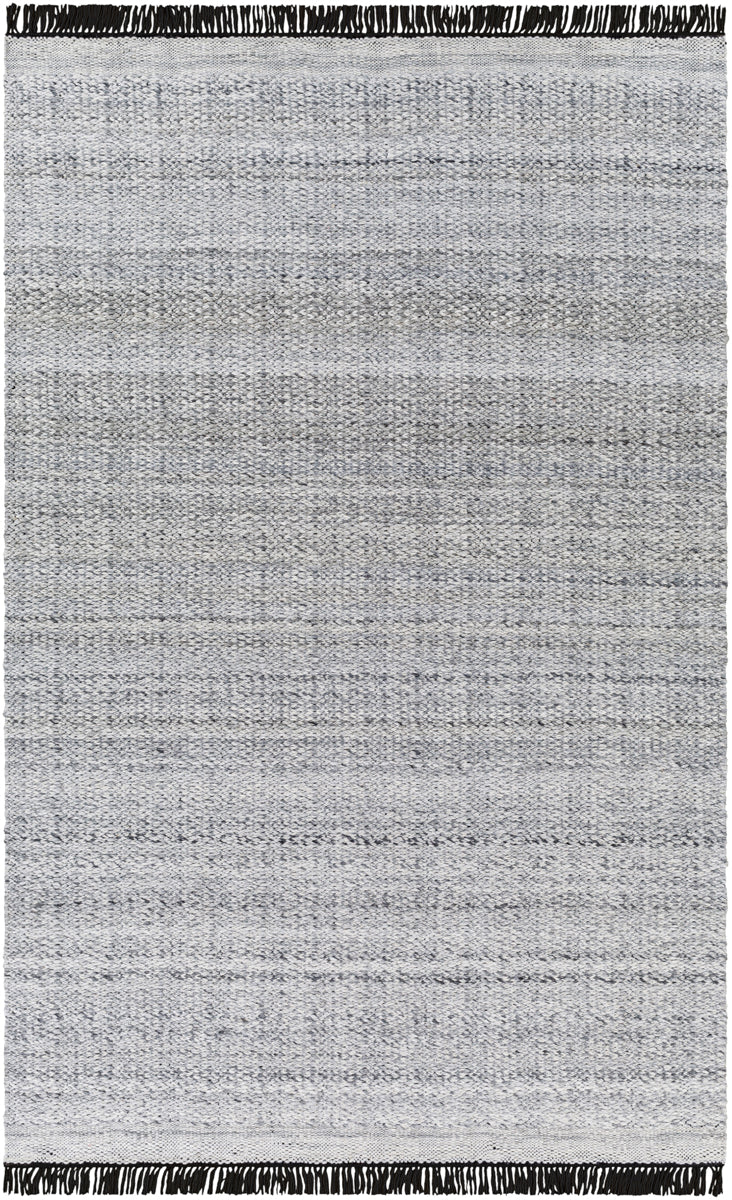 Clover CEV-2300 9' x 12' Handmade Rug CEV2300-912  Black, Light Slate, Medium Gray, White Surya