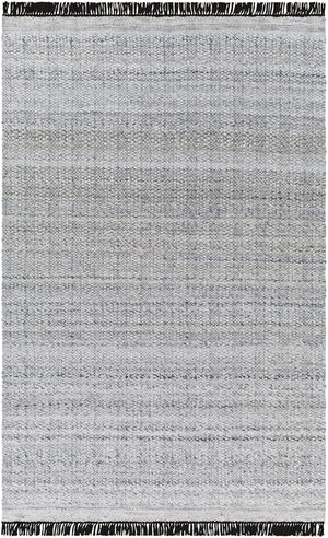 Clover CEV-2300 9' x 12' Handmade Rug CEV2300-912  Black, Light Slate, Medium Gray, White Surya