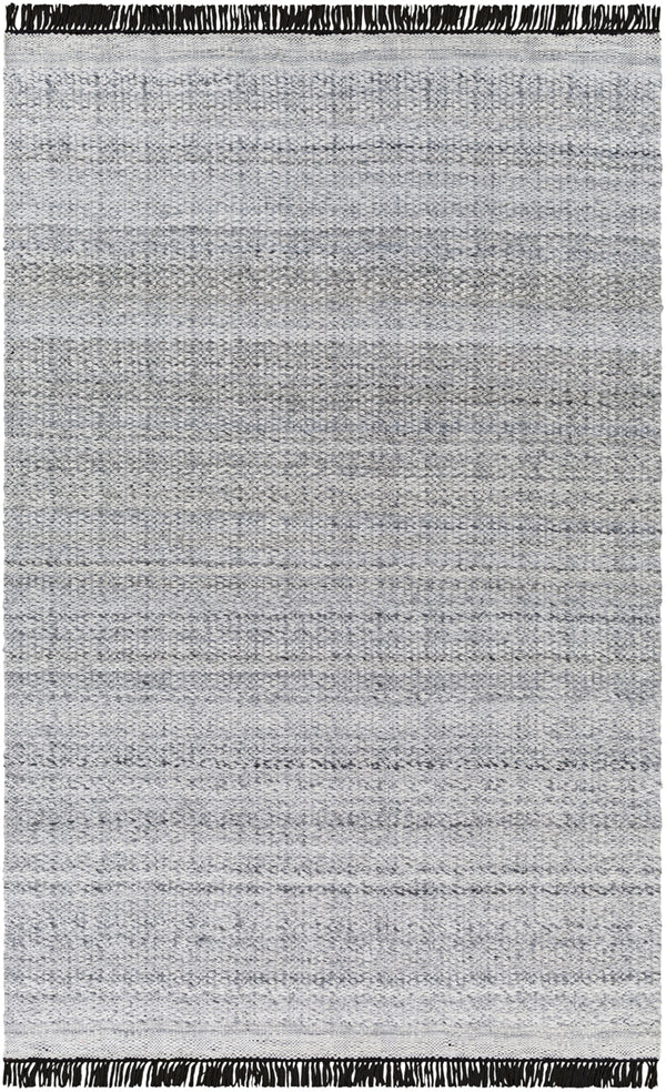 Clover CEV-2300 9' x 12' Handmade Rug CEV2300-912  Black, Light Slate, Medium Gray, White Surya