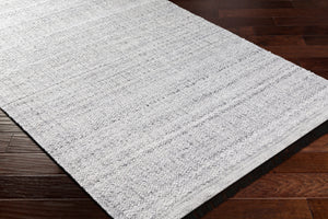 Clover CEV-2300 9' x 12' Handmade Rug CEV2300-912  Black, Light Slate, Medium Gray, White Surya