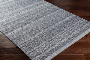 Clover CEV-2301 9' x 12' Handmade Rug CEV2301-912  Black, Light Slate, Charcoal, Medium Gray Surya