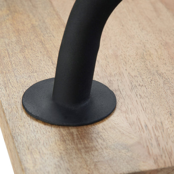 English Elm Berkeley - Industrial-Modern Entryway Bench In Natural Mango Wood With Sturdy Metal Legs & Unique Grain B136P158492