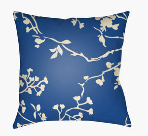 Livabliss Chinoiserie Botanical Woven Polyester Accent Pillow for Eclectic and Traditional Decor CF007-2020