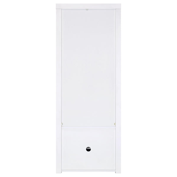 English Elm Lance Glossy White Three Piece Entertainment Center with Glass Shelves for Living Room B062S01736