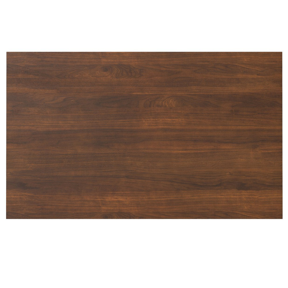 English Elm Hunter Dining Table - 66"x40" Walnut Veneer Top, Black Hairpin Legs, Handcrafted Industrial Style Durable Elegant B136P266898
