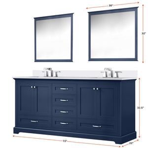English Elm Navy Double Bath Vanity 72" W x 22" D with Cultured Marble Top, Solid Wood, Soft-Close Drawers, Storage B2731P258394
