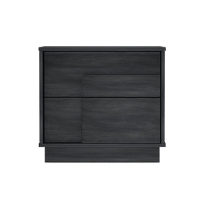 English Elm Horizon 22" Nightstand with Push-to-Open Drawers, Whitewashed Wood Grain, Sleek Handle-Free Design Charcoal grey B365P398189