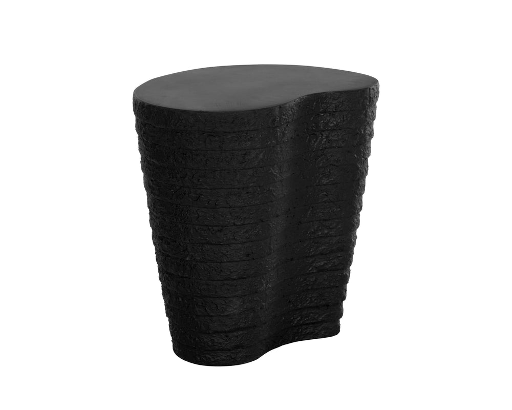 Sunpan Mojave End Table - Stylish Concrete Design with Textured Base for Indoor & Covered Outdoor Spaces