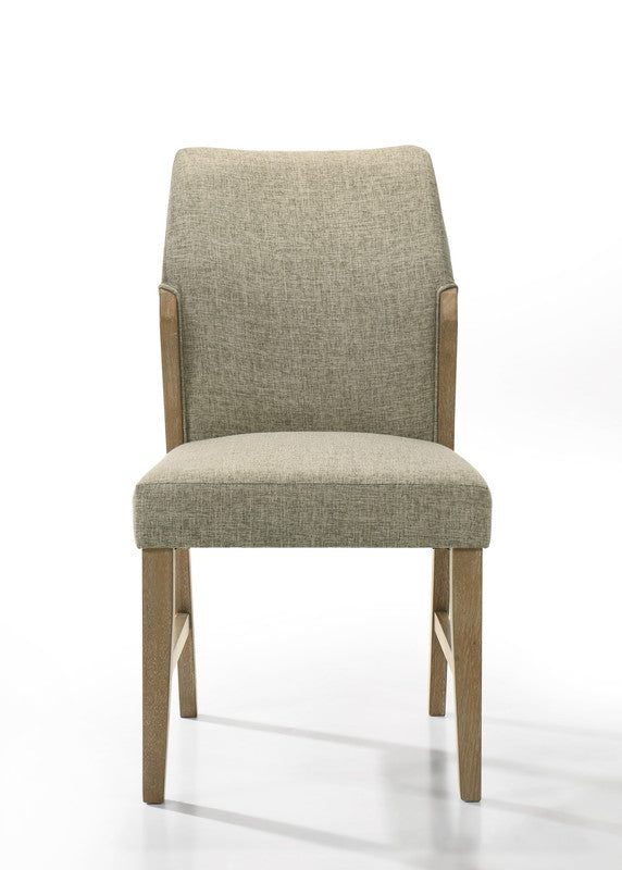 English Elm Elena Linen Upholstered Dining Chairs Set of 2 with Solid Rubberwood Farmhouse Legs B2749P413305