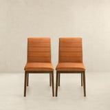 English Elm Ashcroft Furniture - Ines Burnt Orange Velvet Dining Chair (Set Of 2)