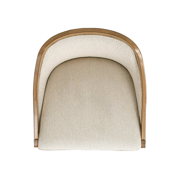 English Elm Jennifer Taylor Home - Charleston 27" Oak Counter Stool with Cane Back & Performance Fabric, Taupe Beige, Durable Comfort B2719P372713