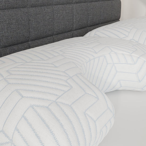 English Elm Fria Cervical Curve Memory Foam Pillow with Phase Change Cooling Cover B047P387681
