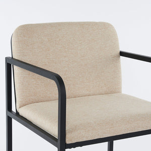 English Elm Set Of 2 Modern Upholstered Counter-Height Bar Stools With Armrests - Stylish & Comfortable Dining Chairs W1901P225273-GIGA