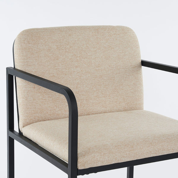 English Elm Set Of 2 Modern Upholstered Counter-Height Bar Stools With Armrests - Stylish & Comfortable Dining Chairs W1901P225273-GIGA