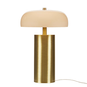 English Elm 1-piece Textured Ceramic Bedside Lamp Fluted Shade Brushed Gold Finial Warm Glow B035P482970