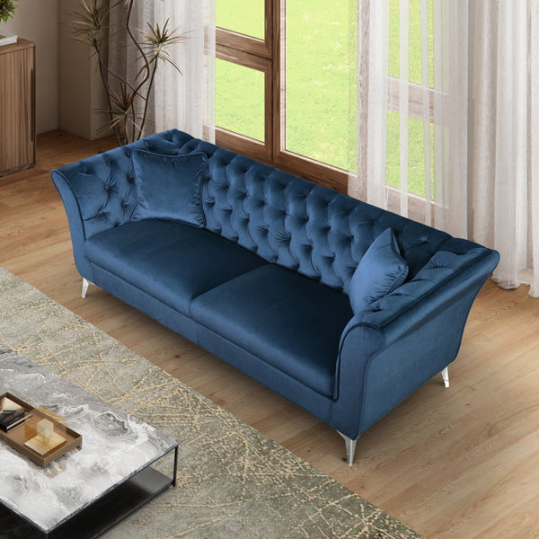 English Elm 102 Inch Linen Modular Sectional Sofa with Hidden Storage and Cloud Cushion Comfort W1099S00170