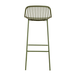 English Elm Benson Outdoor Stackable Barstools Set of 2 Uv Resistant Plastic Metal Patio Seating N776P390482G