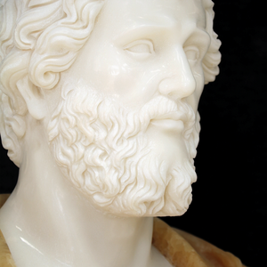 Thanos Marble Bust Sculpture - Exquisite Handcrafted Italian Artistry for Timeless Home Decor