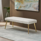 Christopher Knight Home® - Noble House - Capernaum Patterned Faux Fur Bench