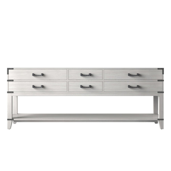 English Elm White Oak Double Bath Vanity - Elegant 84-Inch Design With Ample Storage & Easy Installation B2731P260393-GIGA