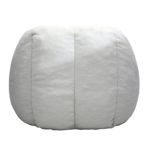English Elm Bean Bag Chair Oversized Faux Fur Memory Foam Lounge Seat for Dorm or Living Room White W2200P243723