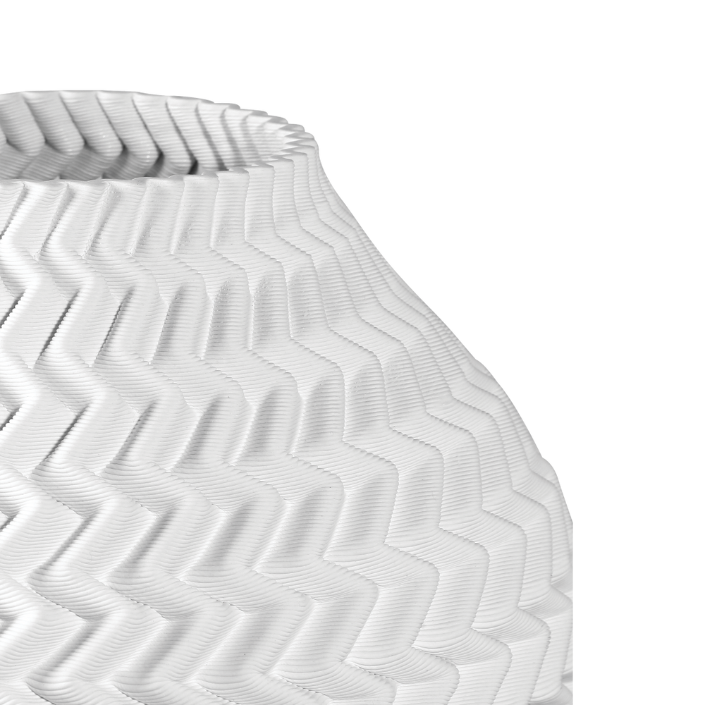 Plisse Contemporary 3D-Printed Ceramic Vase - A Timeless Blend of Modern Design and Artisan Craftsmanship