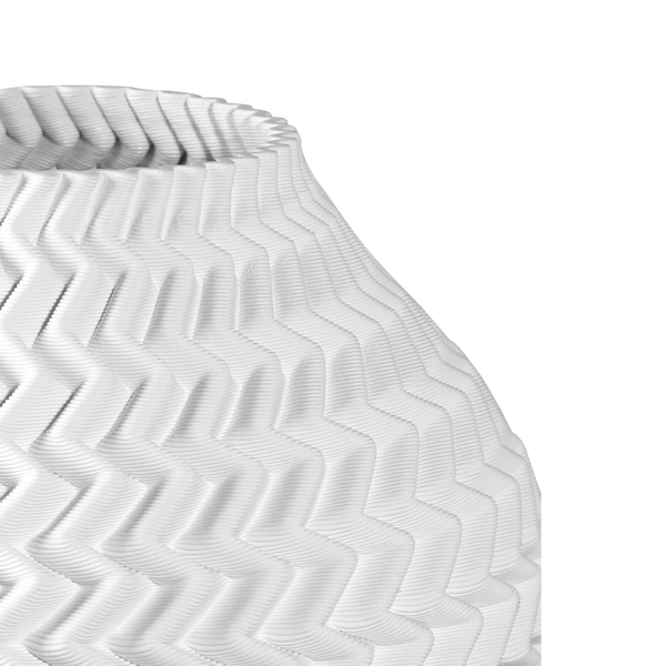 Plisse Contemporary 3D-Printed Ceramic Vase - A Timeless Blend of Modern Design and Artisan Craftsmanship