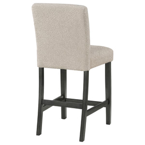 English Elm Murtry Boucle Upholstered Counter Chair Set of 2 – Plush Foam Seats, Textured Fabric, Charcoal Legs, Modern Comfort Beige B062P299876