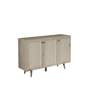 English Elm Storage Cabinet With Three Doors - Versatile Gray Wood Sideboard Buffet For Kitchen & Living Room W2702P202500-GIGA