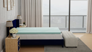 English Elm Omne Sleep Plush Memory Foam Topper Twin Size Pressure Relief Cooling Layer B04777708