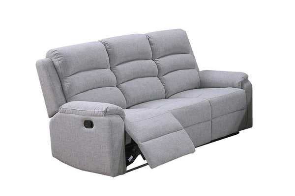 English Elm Modern Burlap Sofa and Loveseat Set with Vertical Tufting for Stylish Living Rooms B011S02379