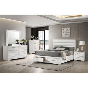 English Elm Hemlock Warm Brown Eastern King Bedroom Set with Platform Bed and Floating Base B062S01504