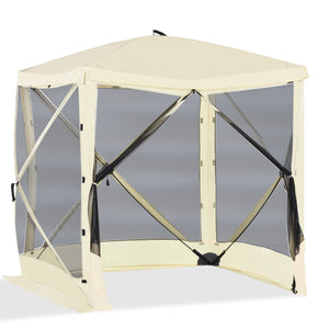 English Elm Outsunny Pop up Screen Shelter Mesh Sidewalls Fiberglass Frame Portable Carry Bag Included W2225P200736