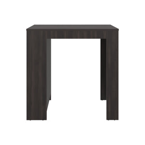 English Elm Portree Counter Height Kitchen Island with Three Open Shelves for Organized Prep Space Dark Oak B070P490015
